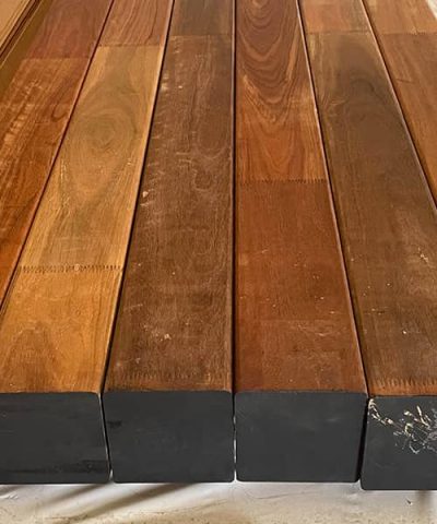 115x115mm Spotted Gum Laminated  finger Joint Post. Price per linear Meter.